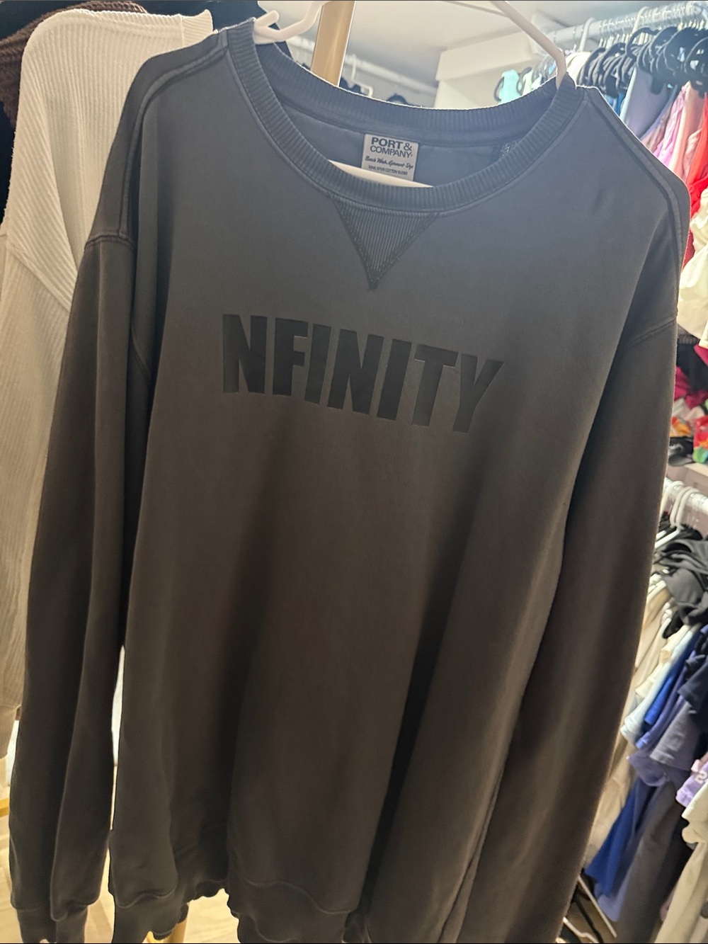 NFINITY Black Crewneck Sweatshirt